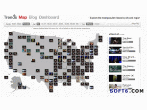 谷歌昨日推出交互式的YouTube趋势地图