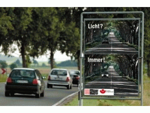 开日间行车灯有助于提高车辆识别